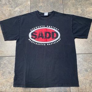 VTG 90’s SADD Students Against Destructive Decisions S/S T-Shirt Size Large
